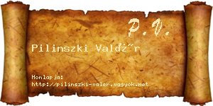 Pilinszki Valér névjegykártya